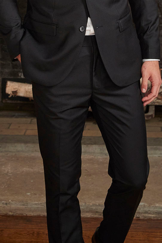 Monte" Black Plain Front Pants BlackTie.com Monte" Black Plain Front Pants BlackTie.com