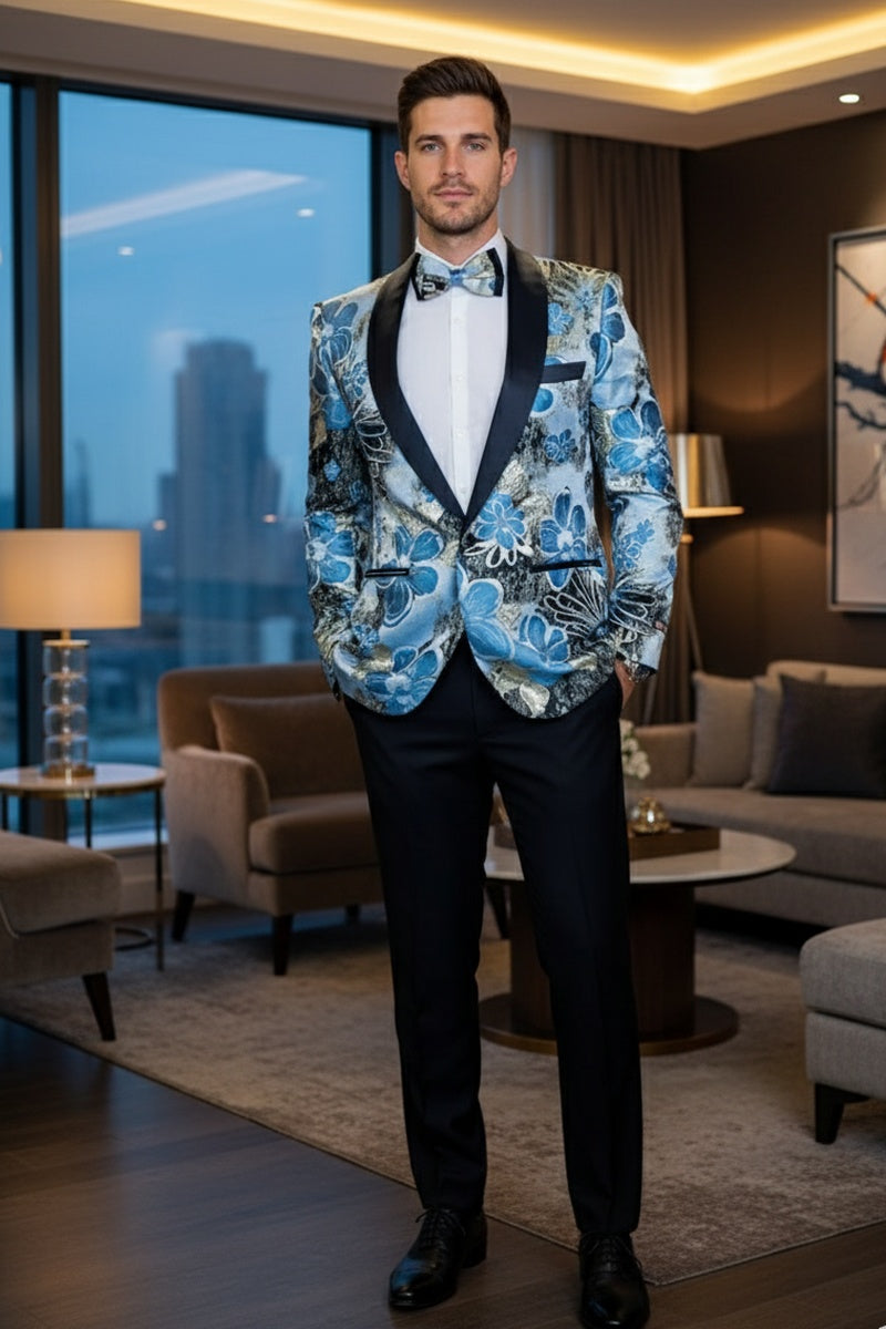 Xander Xiao "Monte Carlo" Blue Tuxedo Jacket