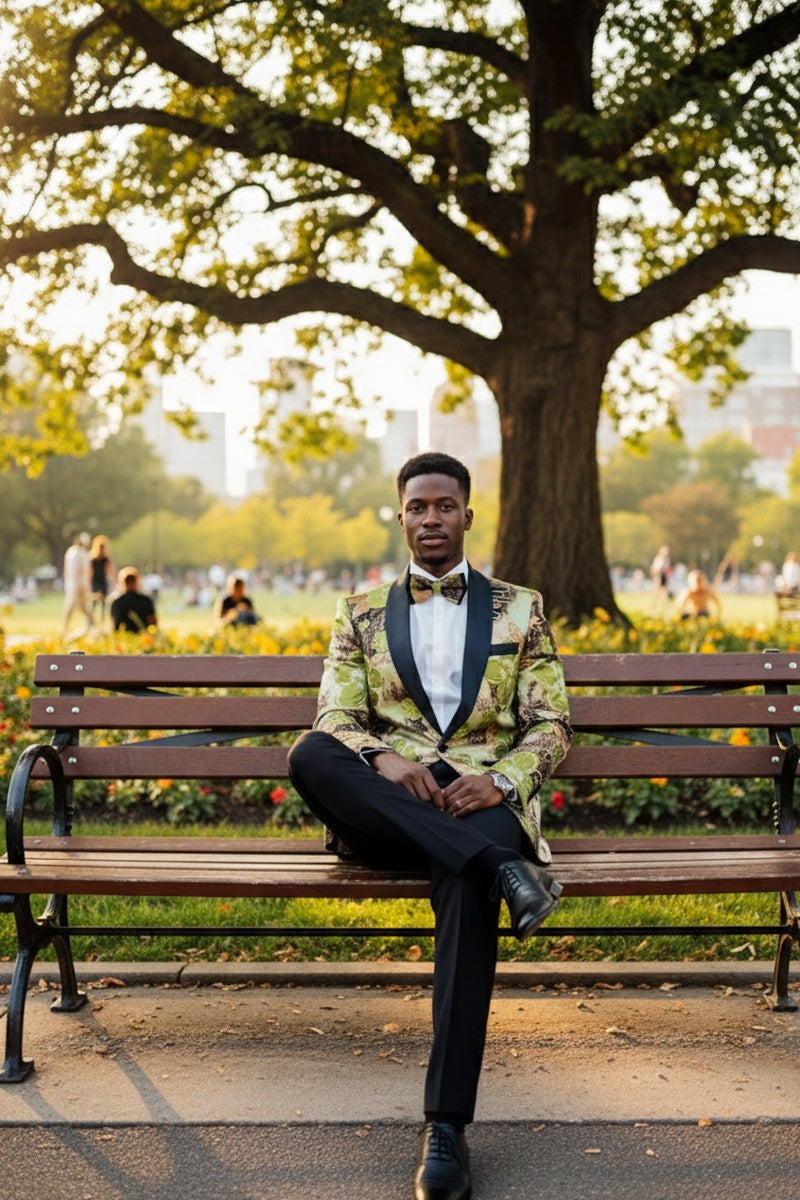 Xander Xiao "Monte Carlo" Green Tuxedo Jacket