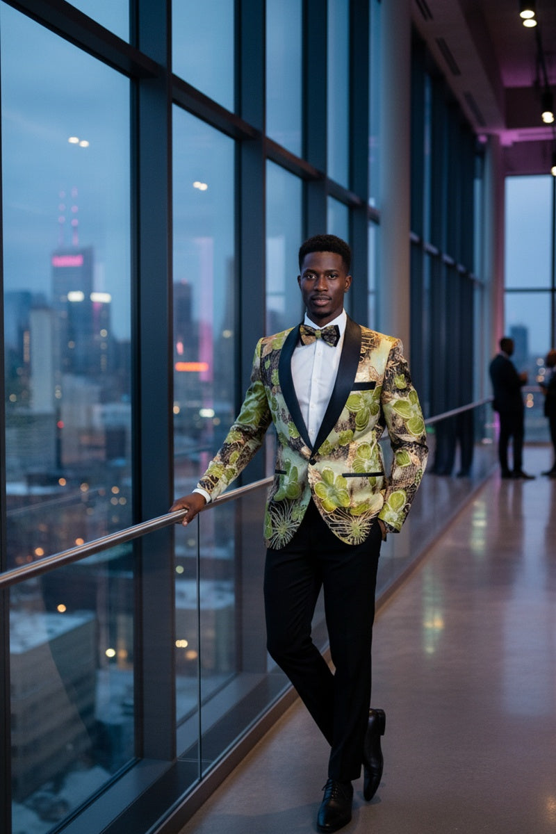 Xander Xiao "Monte Carlo" Green Tuxedo Jacket