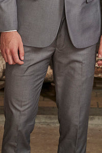 "Monte" Grey Plain Front Pants
