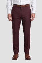 Couture 1910 "Monte" Burgundy Plain Front Pants