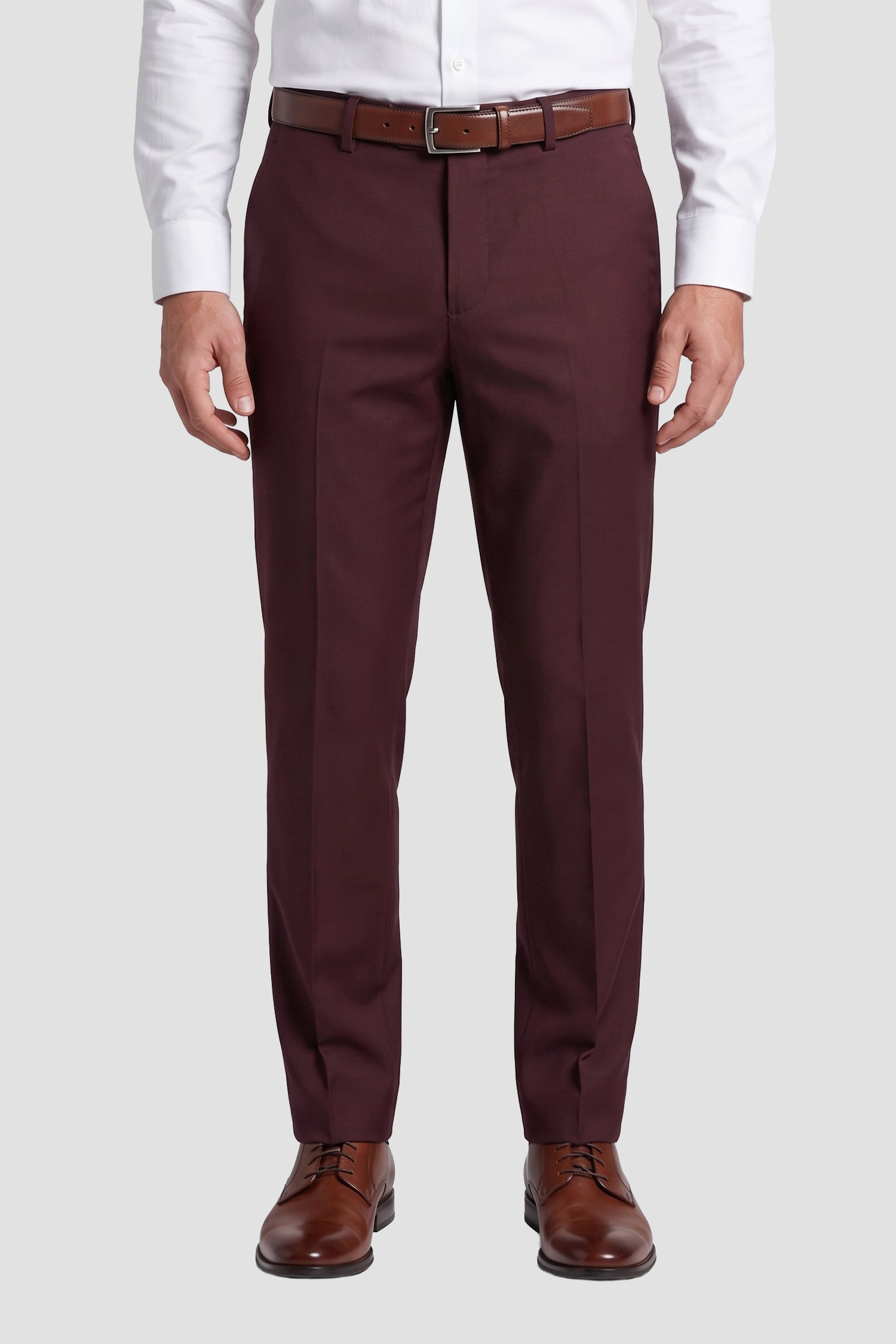 burgundy dress pants men Monte