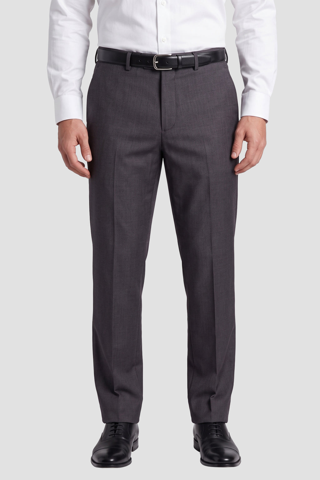 Couture 1910 "Monte" Charcoal Plain Front Pants
