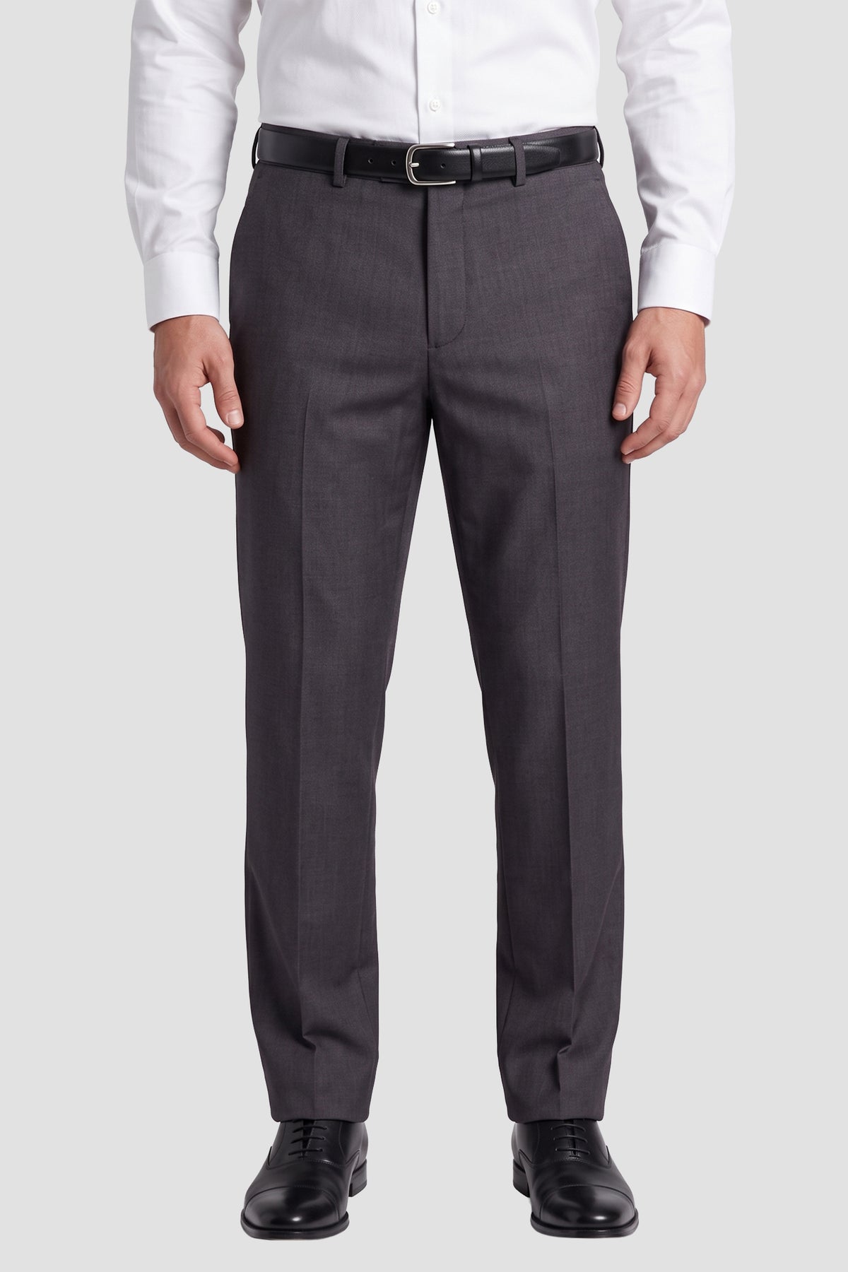 Couture 1910 "Monte" Charcoal Plain Front Pants