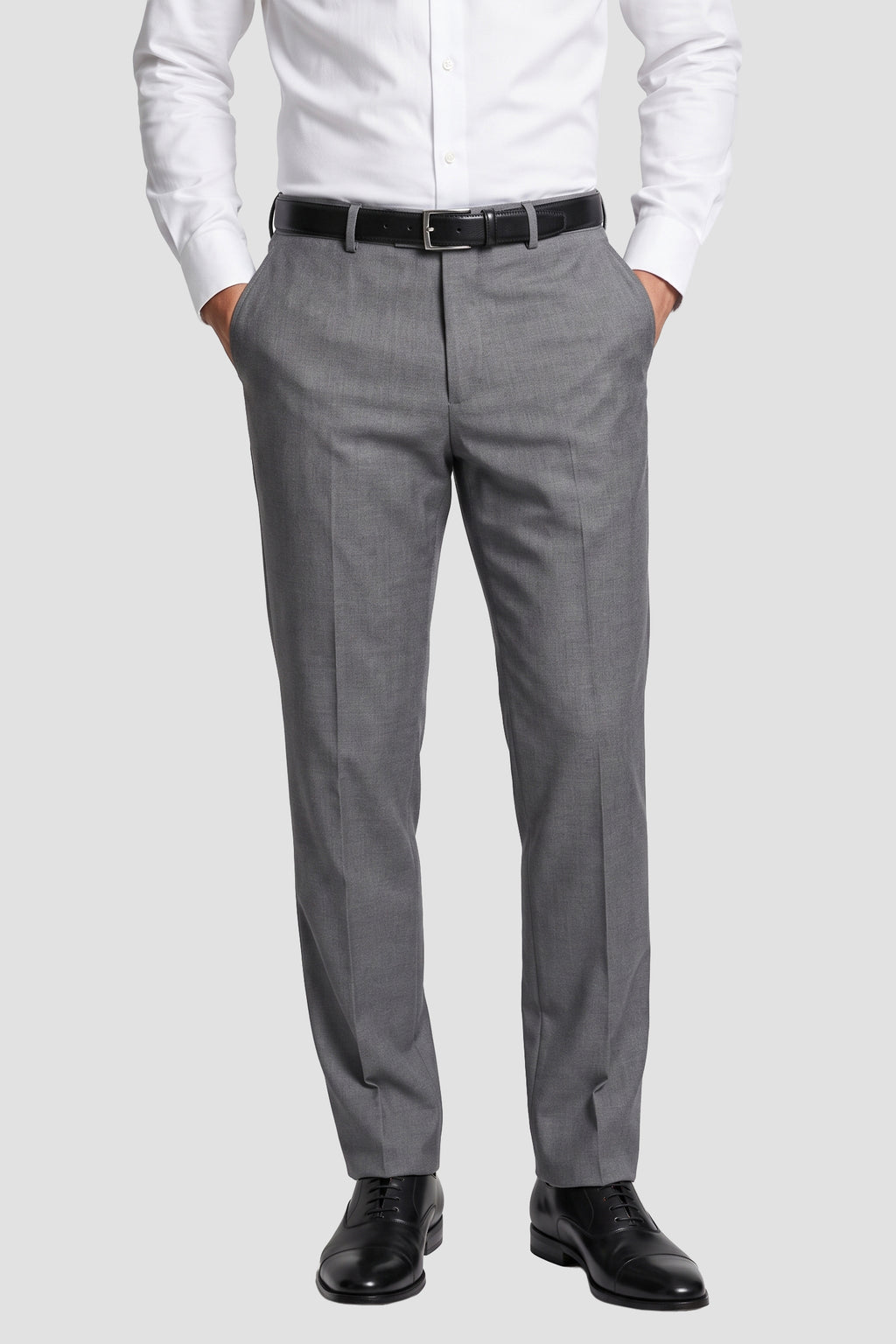 Couture 1910 "Monte" Grey Plain Front Pants