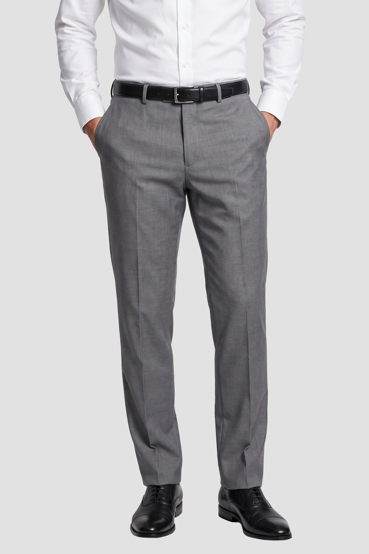 Couture 1910 "Monte" Grey Plain Front Pants