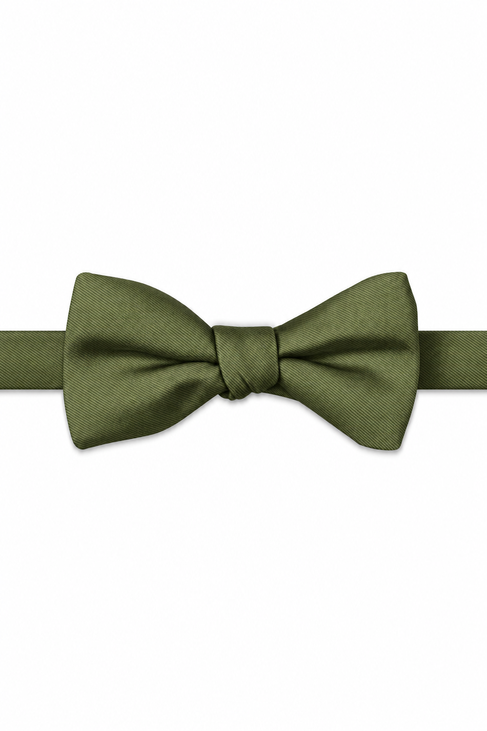 Moss Modern Solid Bow Tie - pre-tied bow tie, front view