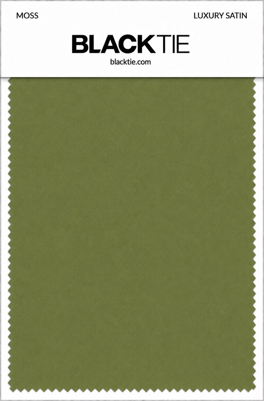 Moss Luxury Satin fabric swatch card