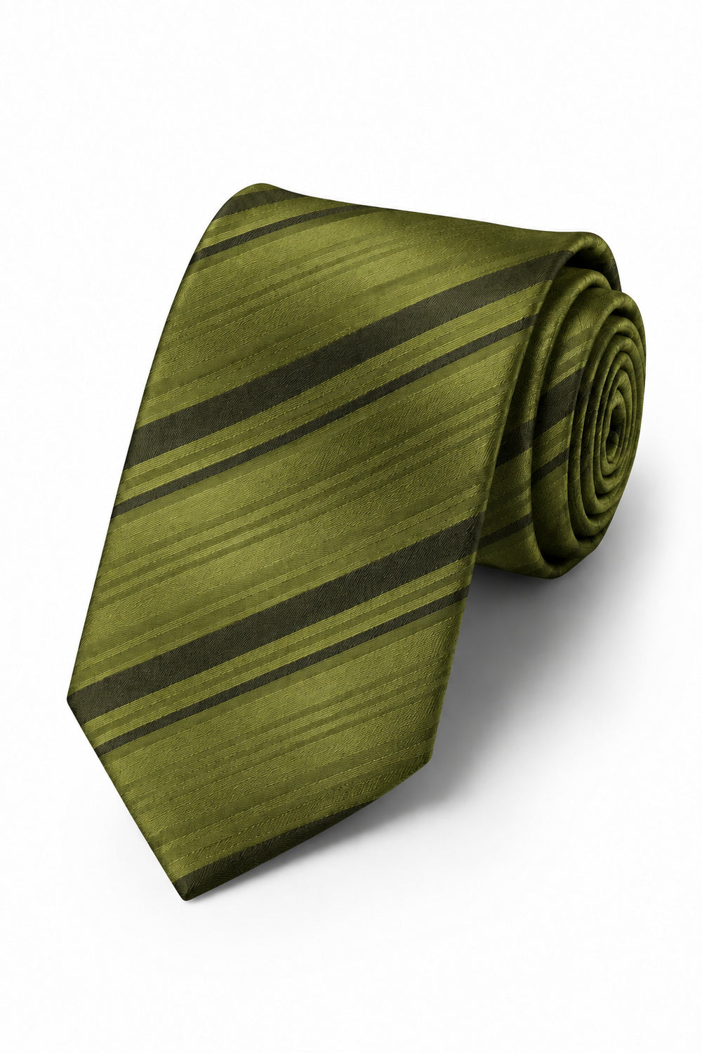Cardi Moss Striped Satin Necktie