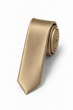 Cardi Gold Luxury Satin Skinny Necktie