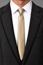 Cardi Gold Luxury Satin Skinny Necktie
