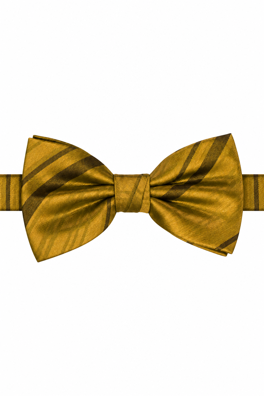 Cardi Pre-Tied New Gold Striped Satin Bow Tie