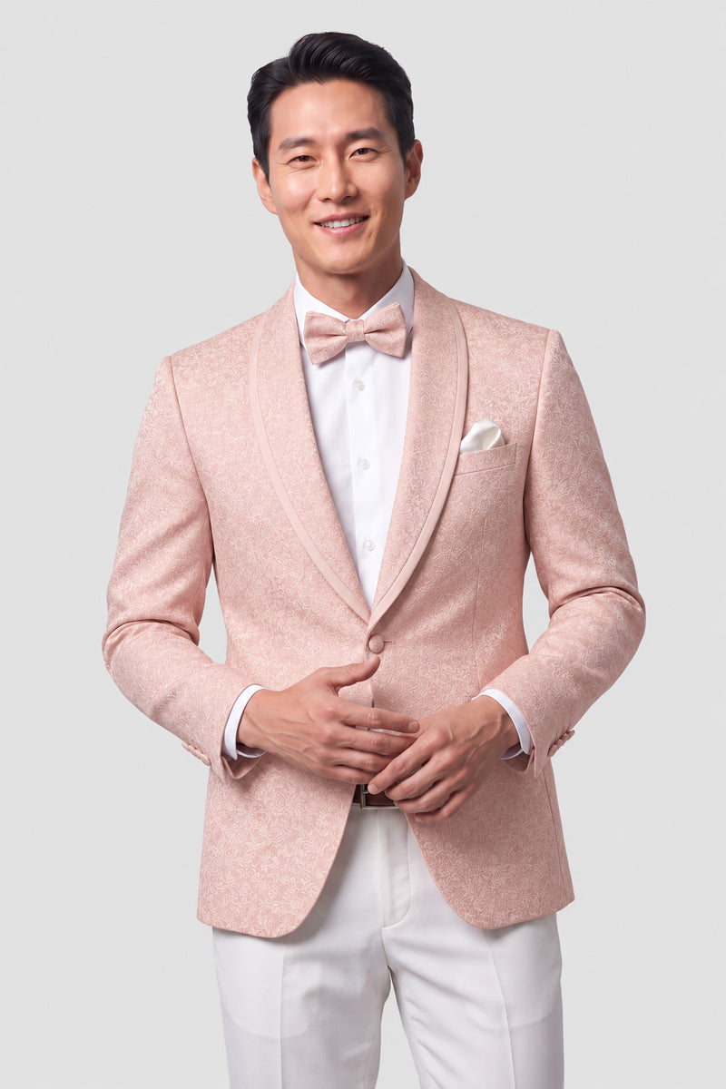 Ted Stanford "Night Vine" Blush Shawl Tuxedo Jacket (Separates)