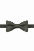 Cardi Olive Textured Leather Bow Tie
