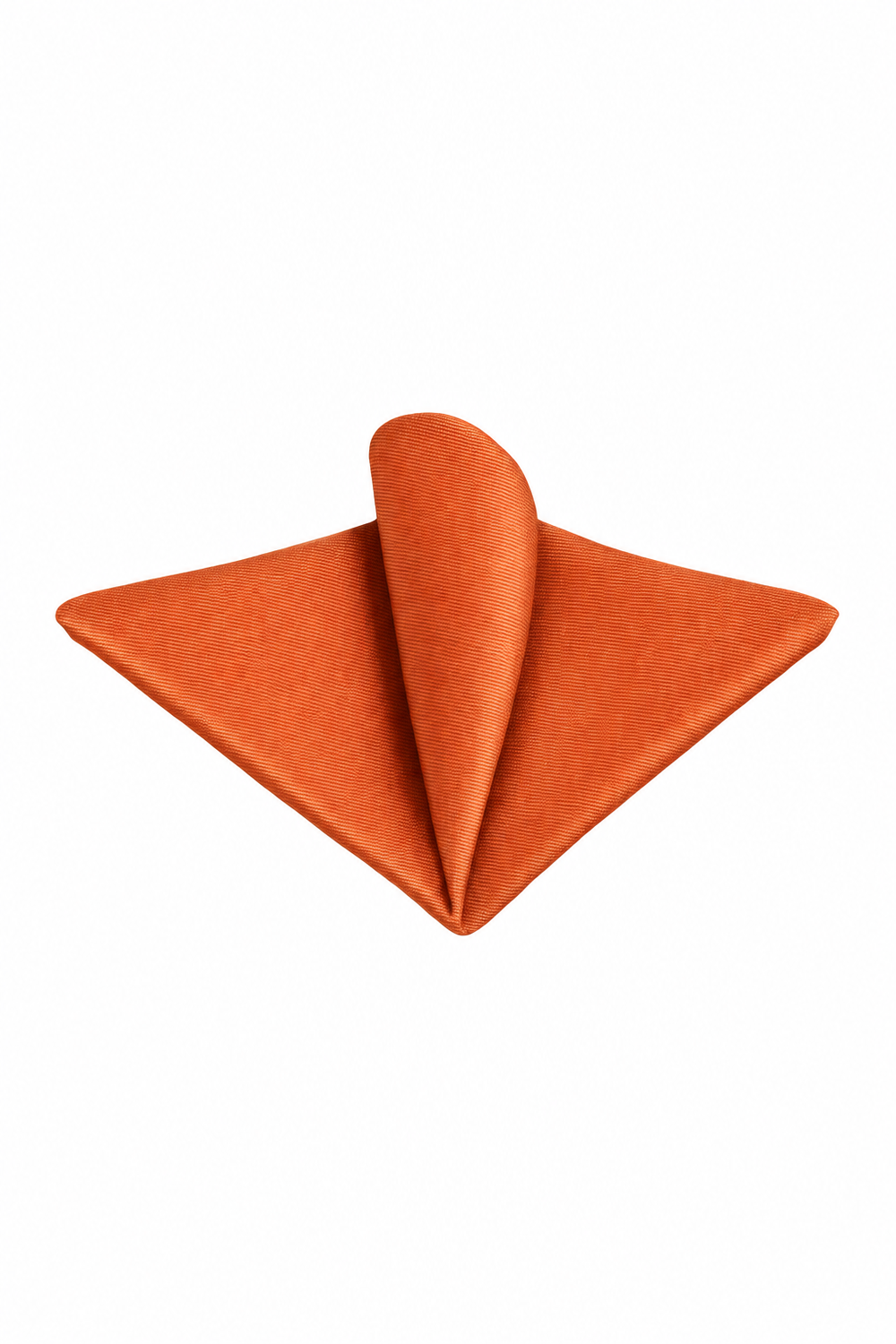 Ted Stanford Orange Modern Solid Pocket Square