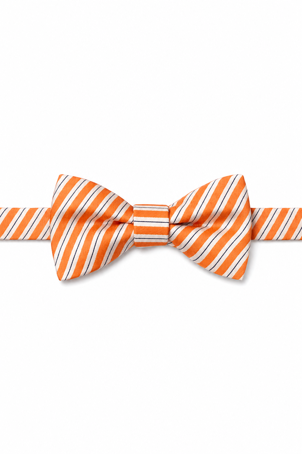 Cardi Pre-Tied Orange Newton Stripe Bow Tie