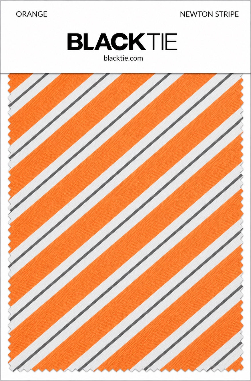 Cardi Orange Newton Stripe Necktie