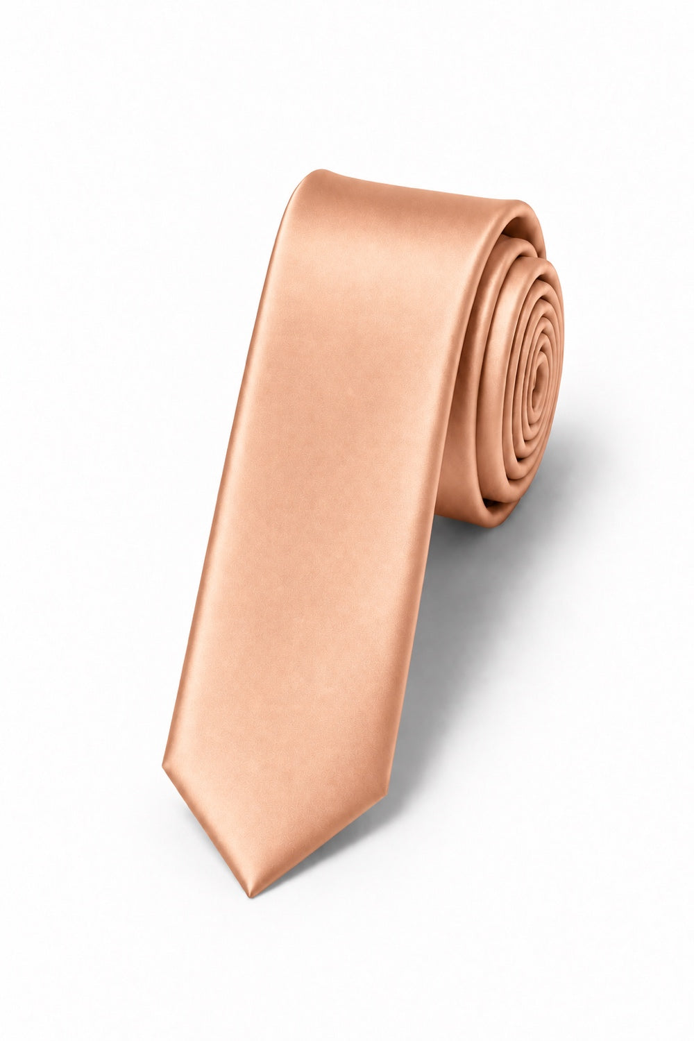 Cardi Peach Luxury Satin Skinny Necktie