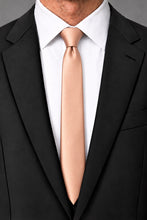 Cardi Peach Luxury Satin Skinny Necktie
