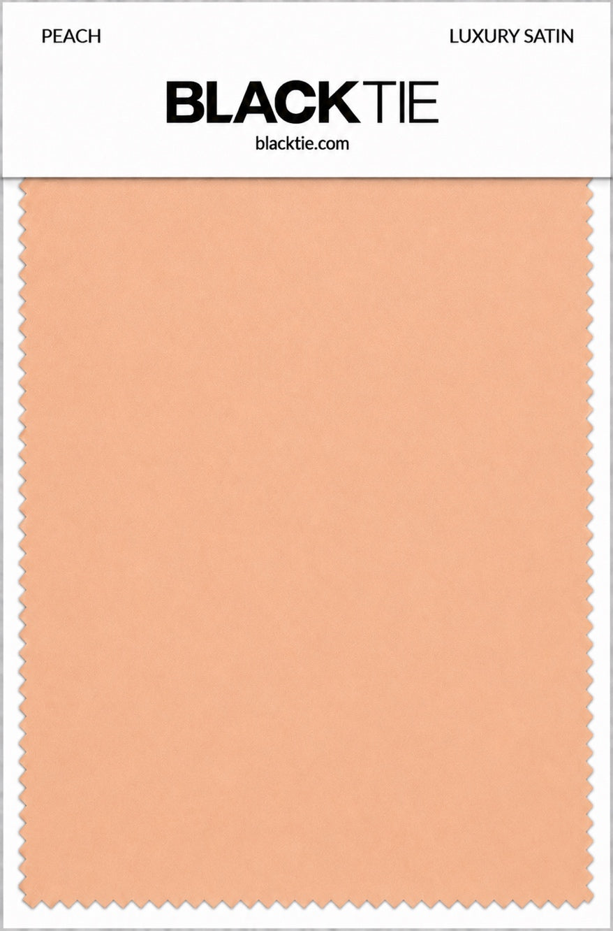 Peach Luxury Satin fabric swatch card