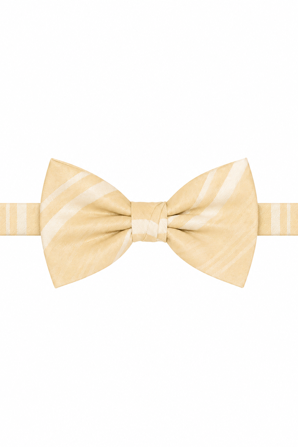 Cardi Pre-Tied Peach Striped Satin Bow Tie