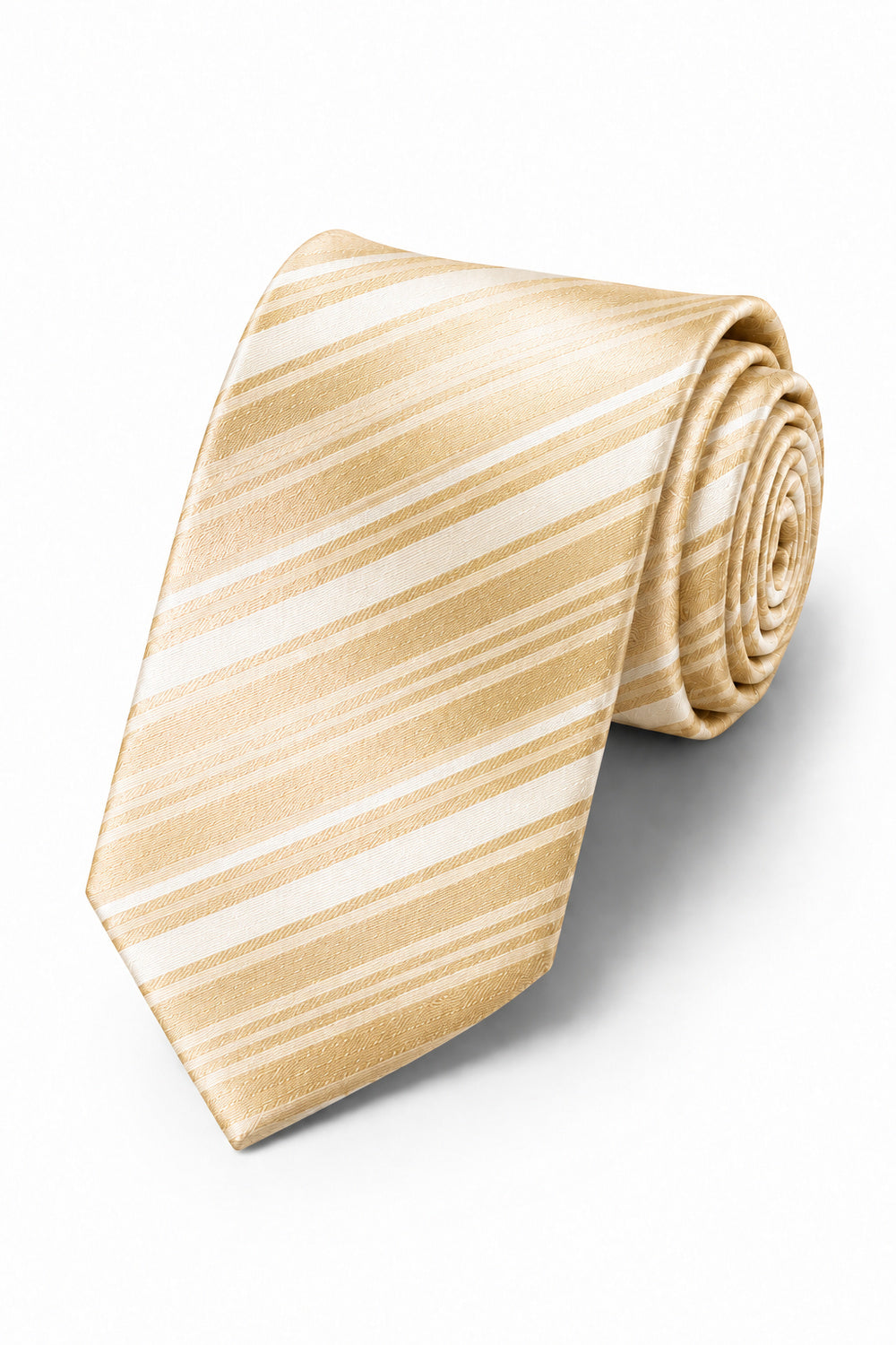 Cardi Peach Striped Satin Necktie