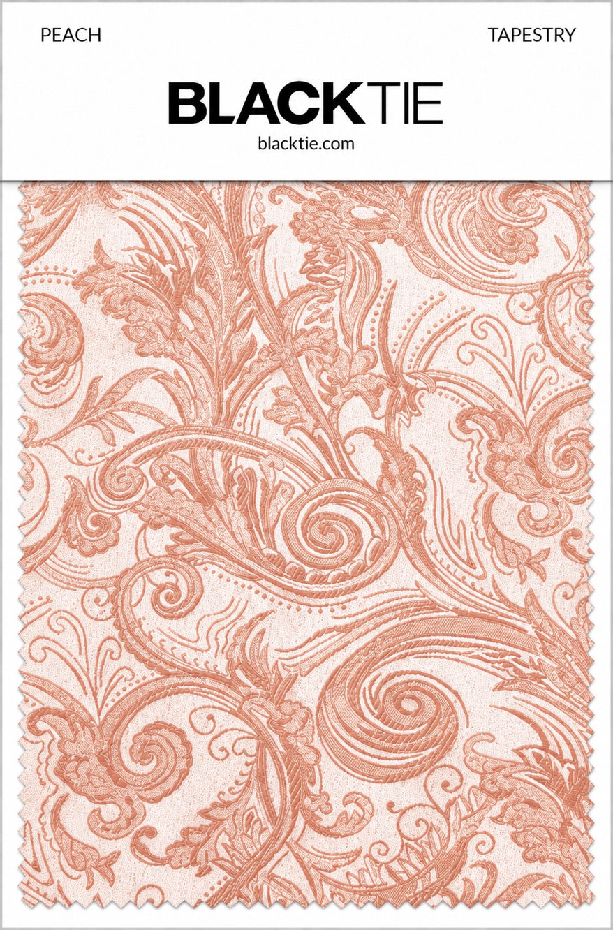 Cardi Peach Tapestry Necktie