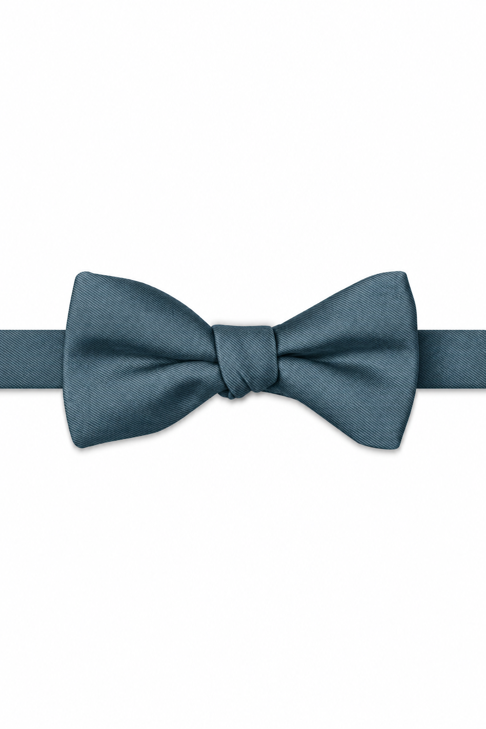 Peacock Modern Solid Bow Tie - pre-tied bow tie, front view
