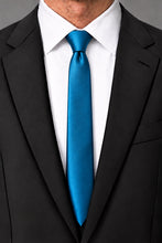 Cardi Peacock Luxury Satin Skinny Necktie