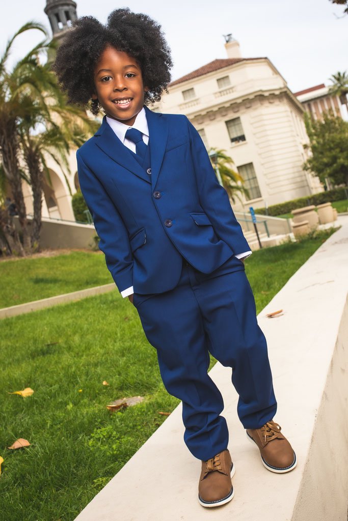 Peanut Butter Collection "007" Kids Indigo Suit 5-Piece Set