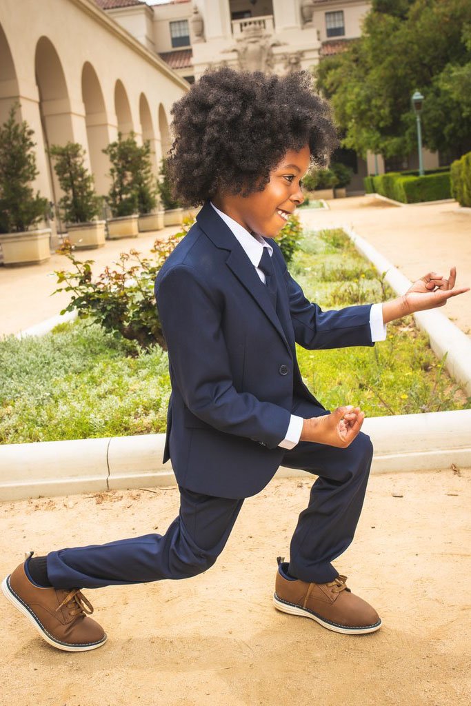 Peanut Butter Collection "007" Kids Navy Suit 5-Piece Set