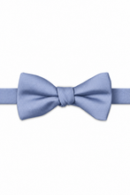 Periwinkle (650) Modern Solid Bow Tie - pre-tied bow tie, front view