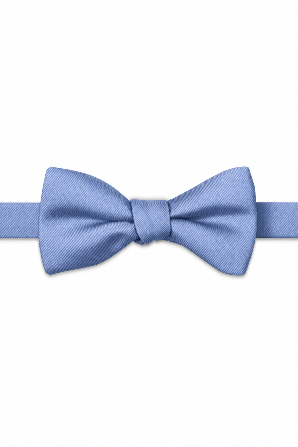 Periwinkle (700) Modern Solid Bow Tie - pre-tied bow tie, front view