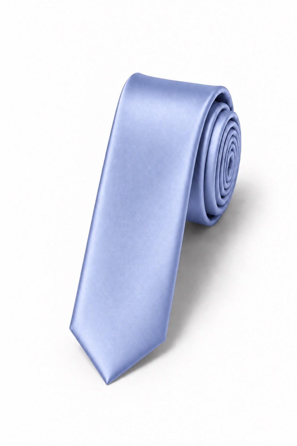 Cardi Periwinkle Luxury Satin Skinny Necktie