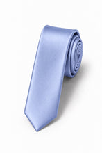Cardi Periwinkle Luxury Satin Skinny Necktie