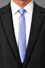 Cardi Periwinkle Luxury Satin Skinny Necktie