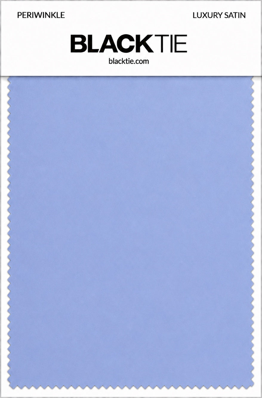 Periwinkle Luxury Satin fabric swatch card