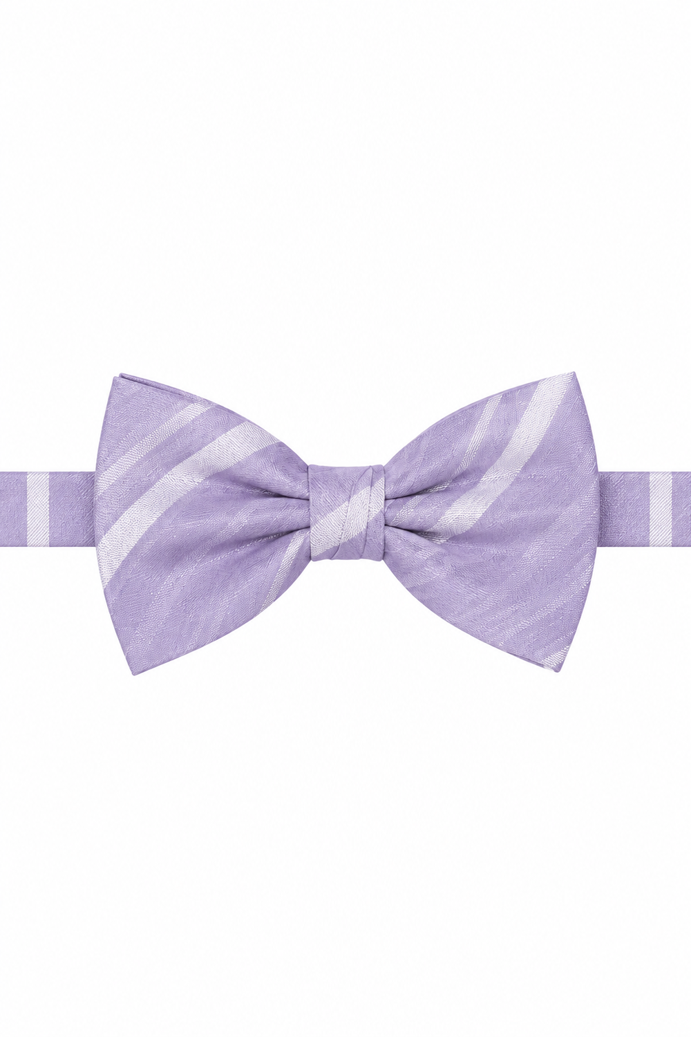 Cardi Pre-Tied Periwinkle Striped Satin Bow Tie