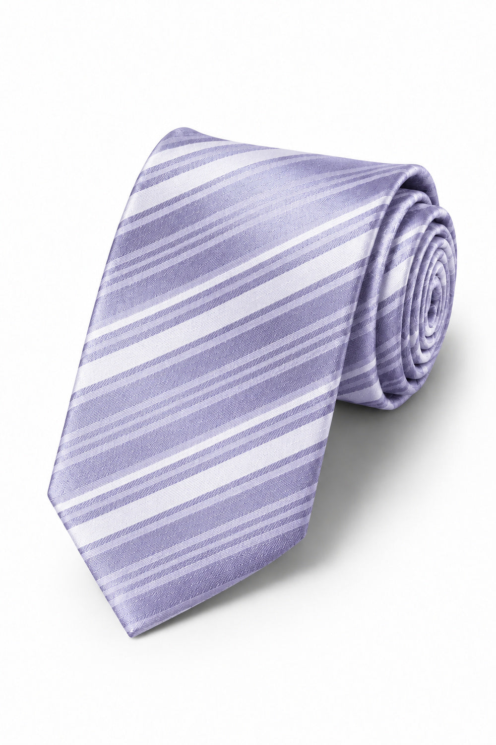 Cardi Periwinkle Striped Satin Necktie