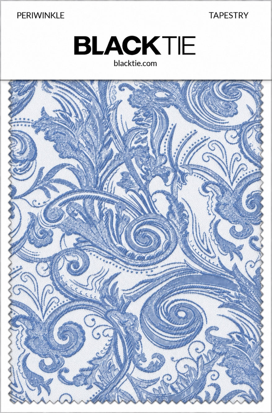 Cardi Periwinkle Tapestry Necktie