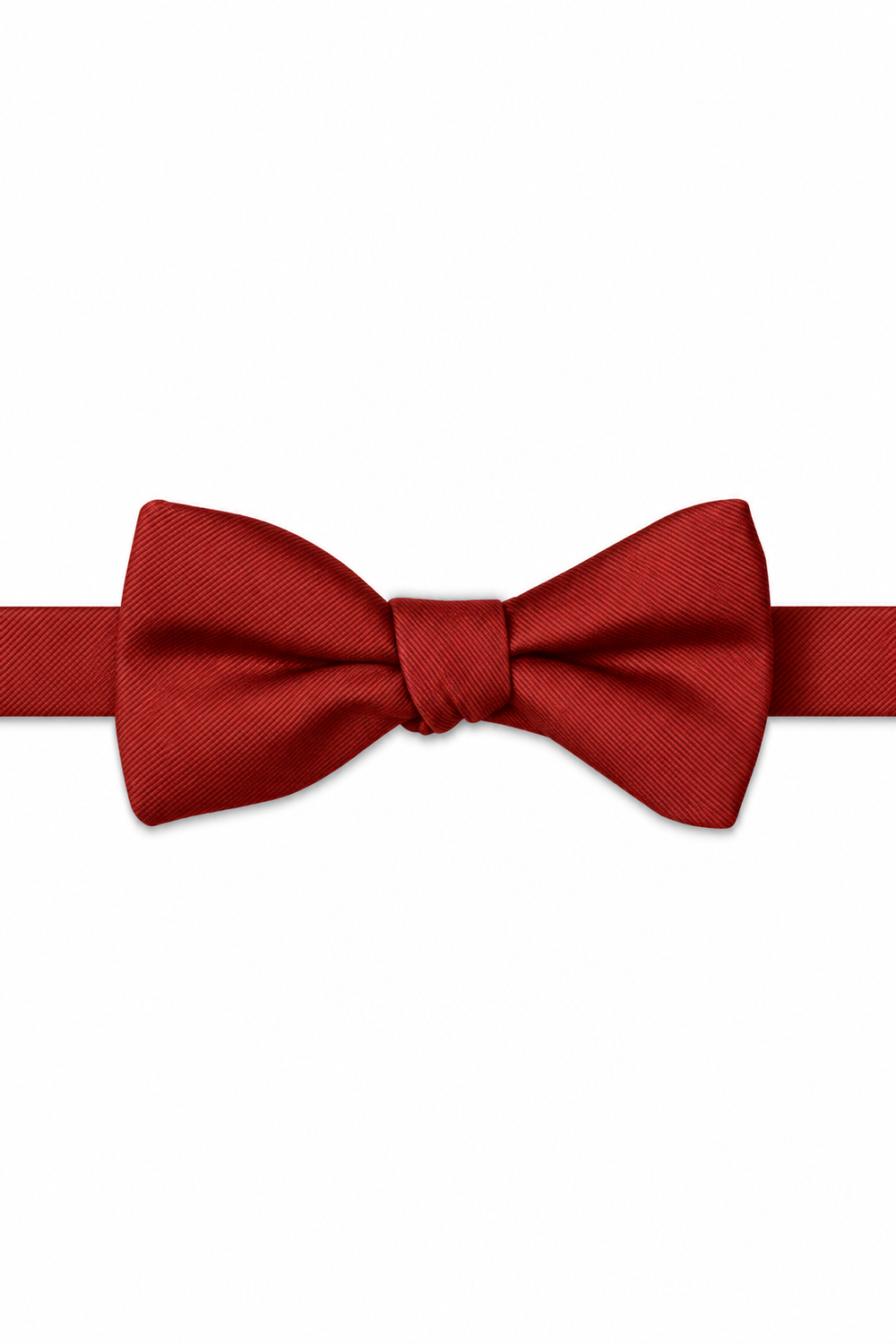 Persimmon Modern Solid Bow Tie - pre-tied bow tie, front view