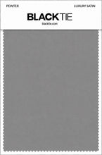 Pewter Luxury Satin fabric swatch card