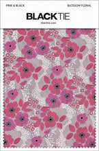 Ted Stanford Pink & Black Blossom Floral Necktie