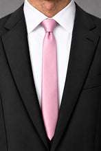 Cardi Pink Luxury Satin Skinny Necktie