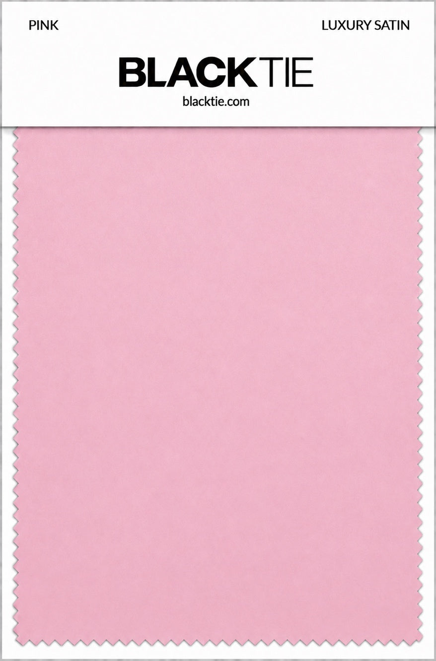 Pink Luxury Satin fabric swatch card
