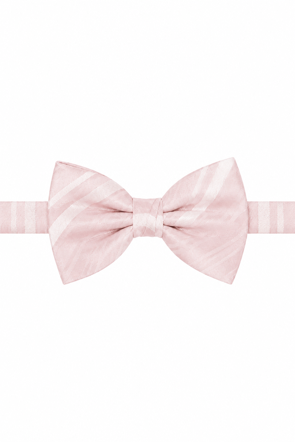 Cardi Pre-Tied Pink Striped Satin Bow Tie