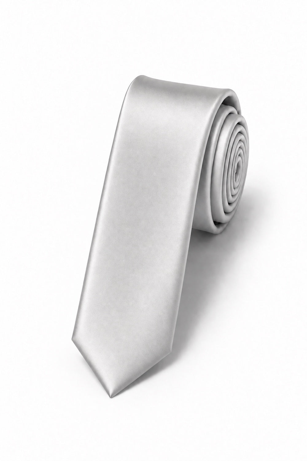 Cardi Platinum Luxury Satin Skinny Necktie