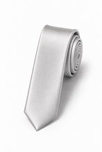 Cardi Platinum Luxury Satin Skinny Necktie