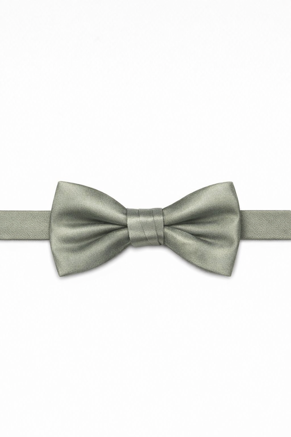 Cristoforo Cardi Pre-Tied Platinum Noble Silk Bow Tie
